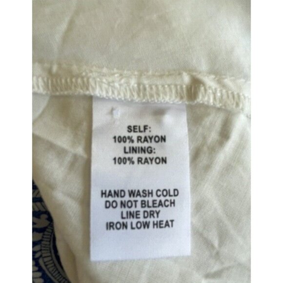 LuLus blue&white lined halter short dress cut outs in back rayon fabric sz M fes - Picture 4 of 10